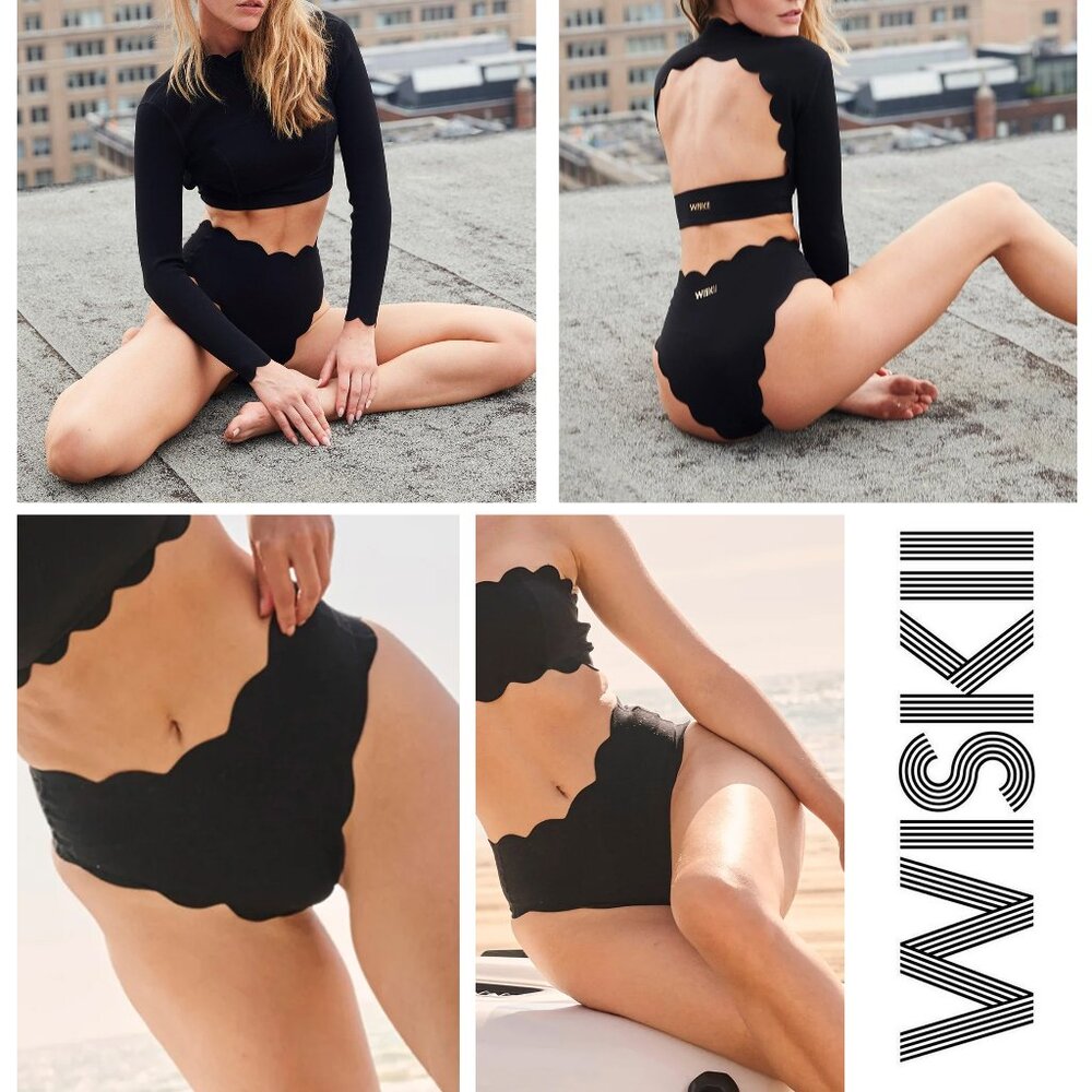 OBO. NWT. WISKII. Mid-waist Bikini Bottom. Size L.